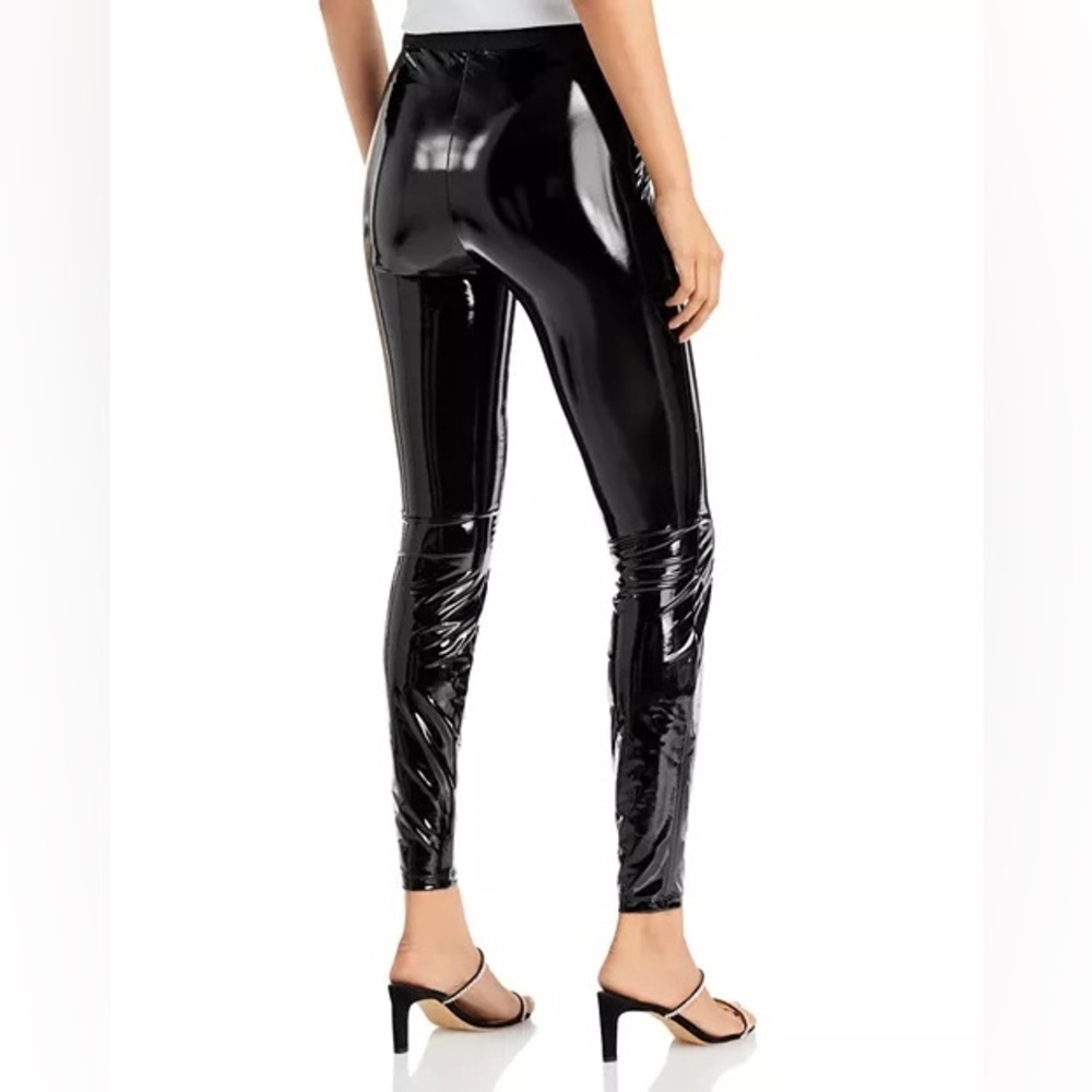 Authentic 7 For All Mankind Shiny Black Leggings NWT - Picture 5 of 7